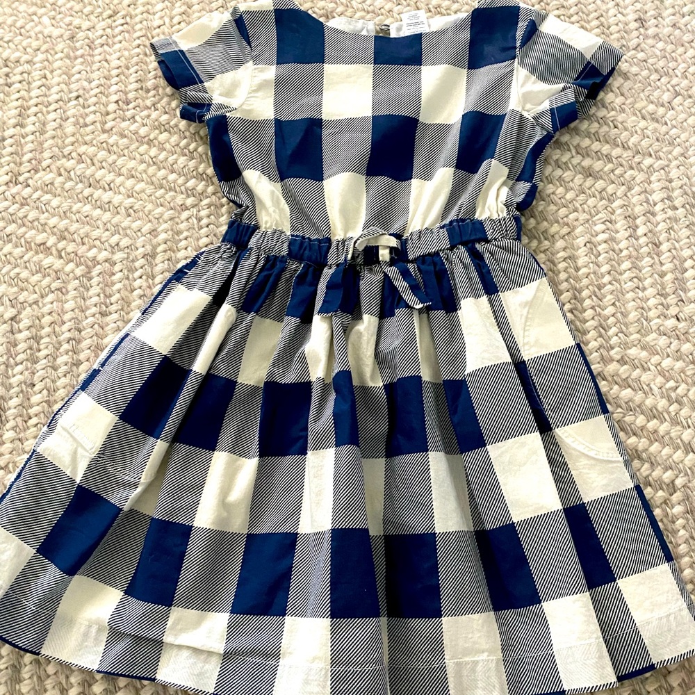 J.Crew Crewcuts blue gingham dress size 7